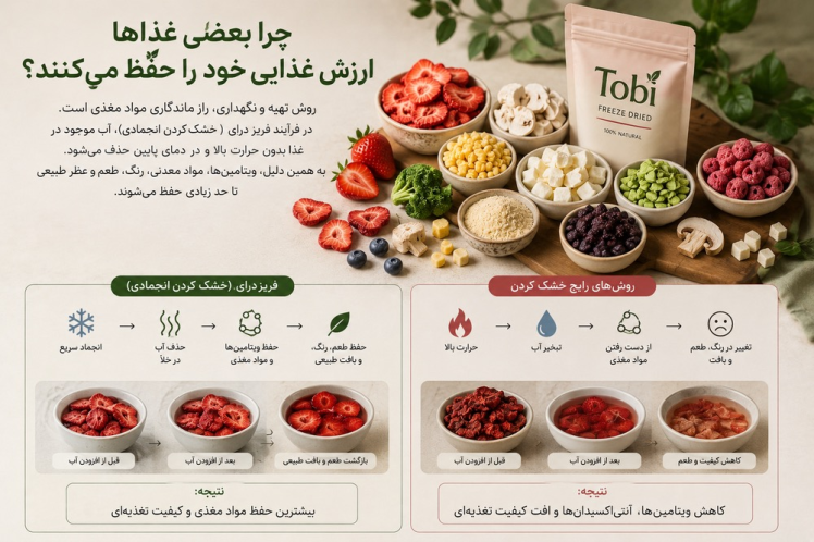 چرا بعضی غذا ها مغذی تر میمانند؟